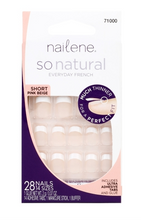 Load image into Gallery viewer, Nailene So Natural French Manicure Nails 28 pk
