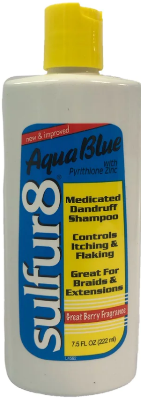 Sulfur 8 Aqua Blue Medicated Dandruff Shampoo 7.5 oz