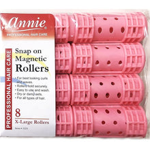 Load image into Gallery viewer, ANNIE 1221 SNAP MAG ROLLER EX LARGE PINK 8CT