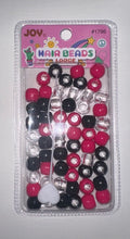 Load image into Gallery viewer, Joy Large Hair Beads 50Ct Pink/Black/Clear