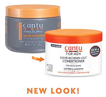 Cantu Mens Leave-In|Rinse-Out Conditioner 13 Ounce Jar