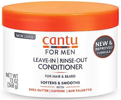 Cantu Mens Leave-In|Rinse-Out Conditioner 13 Ounce Jar