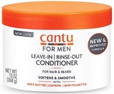 Cantu Mens Leave-In|Rinse-Out Conditioner 13 Ounce Jar