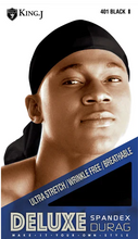 Load image into Gallery viewer, King J Deluxe Spandex Durag Black