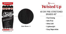 Load image into Gallery viewer, Outre Braids X-Pression Twisted Up 4X Diy Pre-Stretched Braids 40&quot; 1B