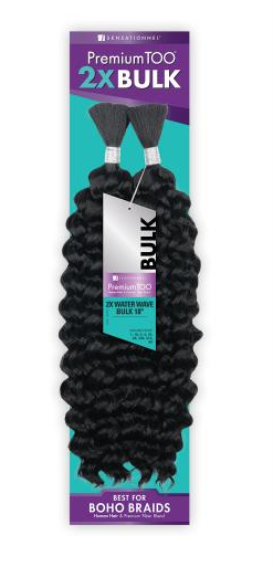 Sensationnel Human Hair Blend Braids Premium Too 2X Water Wave Bulk 18"