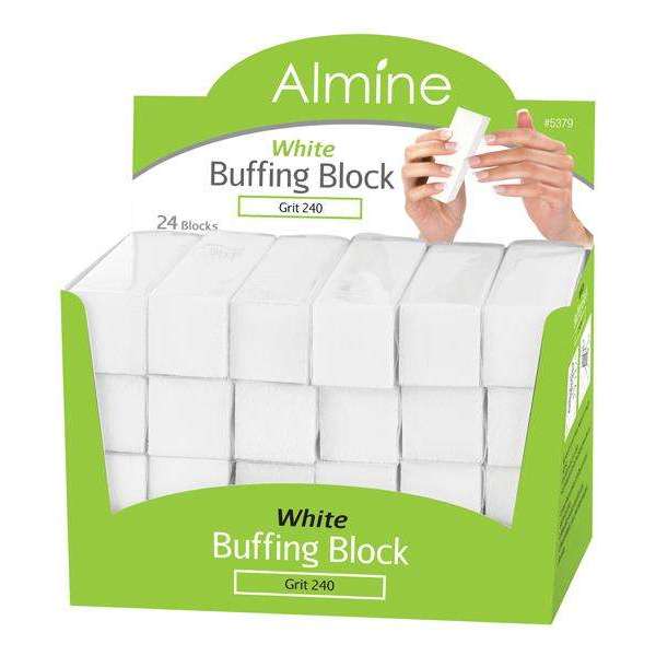 #5379 Annie Almine White Buffing Block Display Grit 240