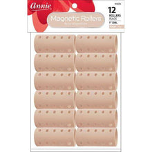 Load image into Gallery viewer, ANNIE 1354 MAGNETIC ROLLERS BEIGE 1&quot; 12CT