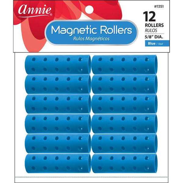 ANNIE 1351 MAGNETIC ROLLERS BLUE 5/8" 12CT