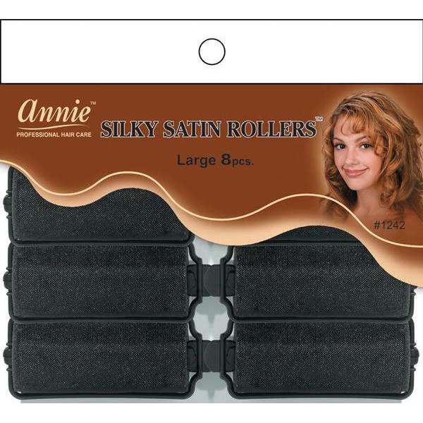 ANNIE 1242 SILKY SATIN ROLLERS (L) 8CT