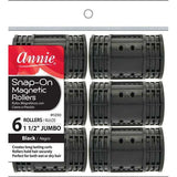 ANNIE 1230 BLACK SNAP MAG ROLLER JUMBO 6CT