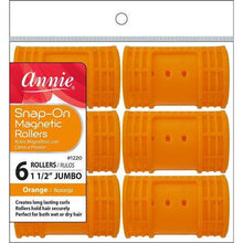 Load image into Gallery viewer, ANNIE 1220 SNAP MAG ROLLER JUMBO ORANGE 6CT