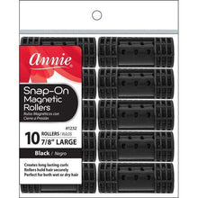 Load image into Gallery viewer, ANNIE 1232 BLACK SNAP MAG ROLLER LARGE 10CT