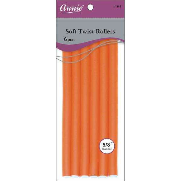 ANNIE 1203 SOFT TWIST ROLLER ORANGE 6CT