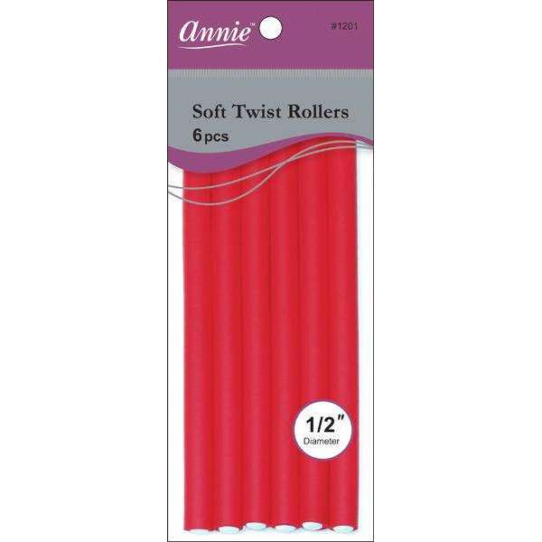 ANNIE 1206 10' SOFT TWIST ROLLER RED 6CT