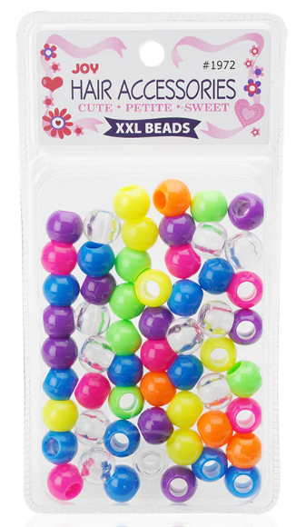Joy Round Plastic Beads Xx-Large Neon Mix