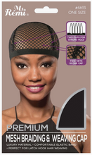 Load image into Gallery viewer, Ms. Remi Mesh Braiding &amp; Weaving Cap, Black