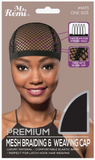 Ms. Remi Mesh Braiding & Weaving Cap, Black