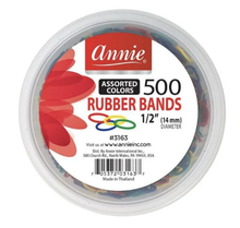 Load image into Gallery viewer, Annie Assorted Color Rubber Bands 500 Count 3163