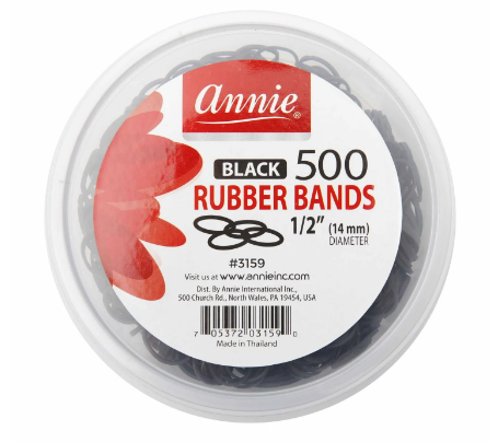 Annie Black 500 Rubber Bands