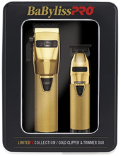 Load image into Gallery viewer, Babyliss FXHOLPK2GB CLIPPER AND TRIMMER SET GOLD FX870GB &amp; FX787GB