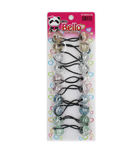 Load image into Gallery viewer, Bello Ponytail Holder 8 count Balls   #16157 G Clear Glitter Assorted