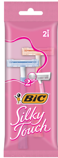 Bic Silky Touch Women’s Disposable Razors, 2 Blade Razors, 2 Pack