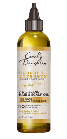 Carol’s Daughter Goddess Strength 7 Oil Blend Scalp & Hair Oil with Castor Oil and Black Seed Oil, for Weak, Breakage Prone Hair, 4.2 fl oz