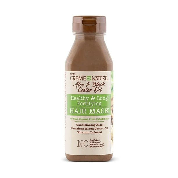 Creme Of Nature Aloe & Black Castor Oil Healthy & Long Fortifying Hair Mask 12 Oz.