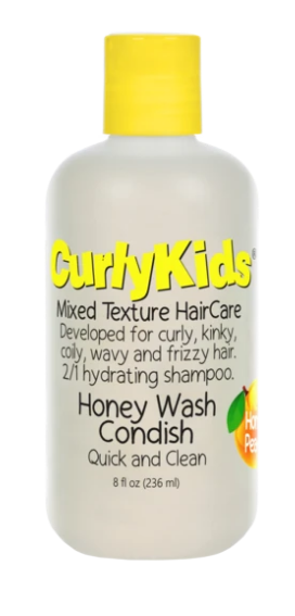 Curlykids Honeywash Condish 2/1 hydrating shampoo 8 oz.