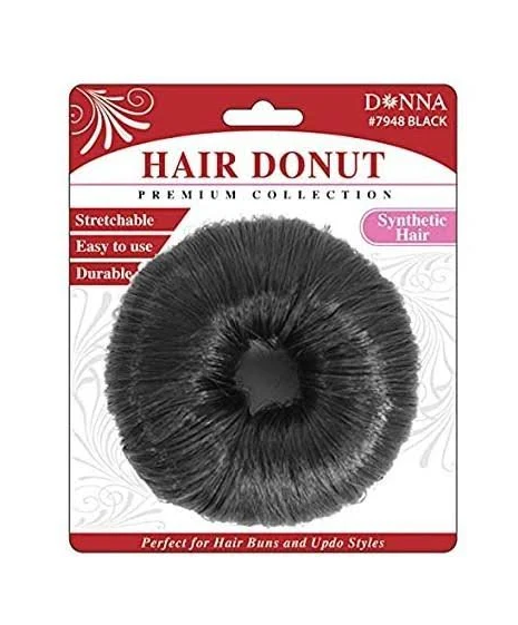 Donna Synthetic Hair Donut Black #7948