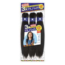 Load image into Gallery viewer, Sensationnel Braids African Collection 3X Ruwa Pre-Stretched Braid 12&quot; (Kids)