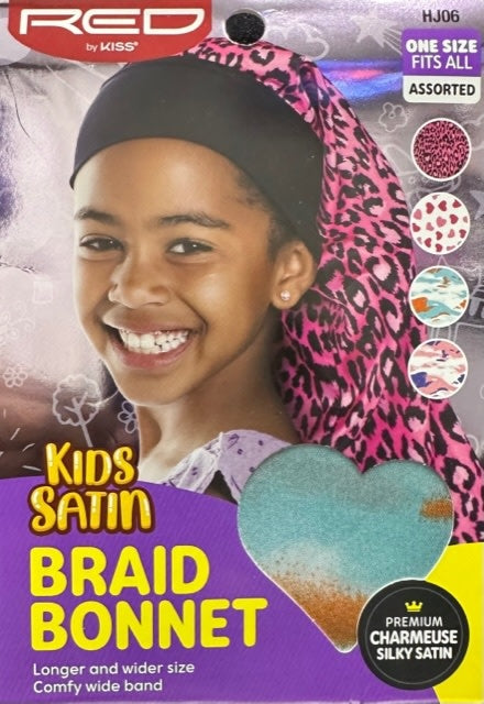 Red by Kiss Kids Satin Braid Bonnet   Assorted Designs