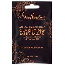 Load image into Gallery viewer, SHEA MOISTURE SKIN MUD MASK PKT  AFRICAN BLACK SOAP 0.5 OZ